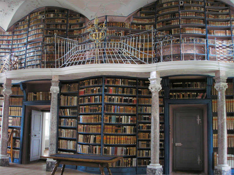 Bibliothek des Klosters Einsiedeln (Foto: Rolf-Werner Hasse)