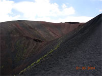 Krater vom Ausbruch 2001